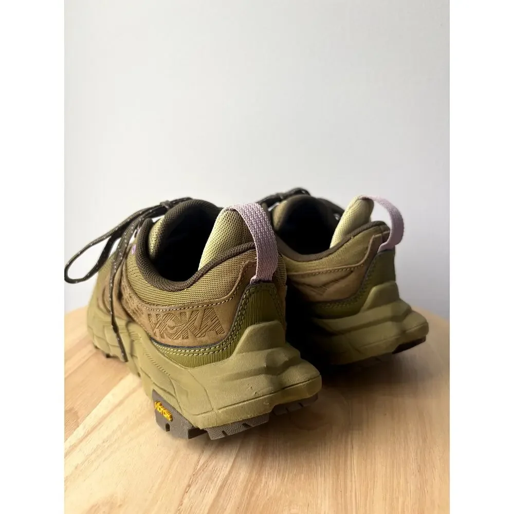 HOKA Anacapa Breeze Low Womens 5.5 Green Moss Dark Olive Hiking Shoes